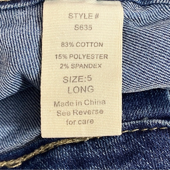 BLUE ASPHALT Uptown slightly distressed skinny jeans long length 5 - Picture 9 of 10